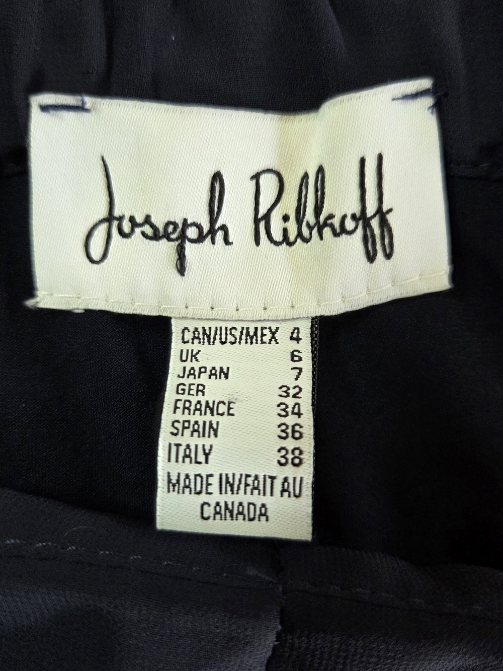 Joseph Ribkoff Navy Wide-Leg Pants with Sheer Overlay Size 4 - Picture 6 of 6
